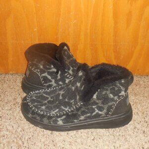 Hey Dude Black Leopard Denny Booties 7